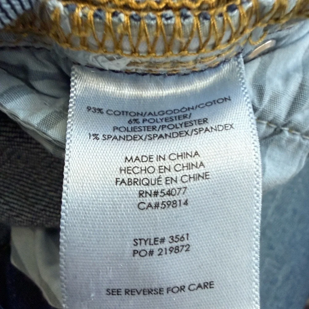 ~CAbi High Straight Distressed Jeans